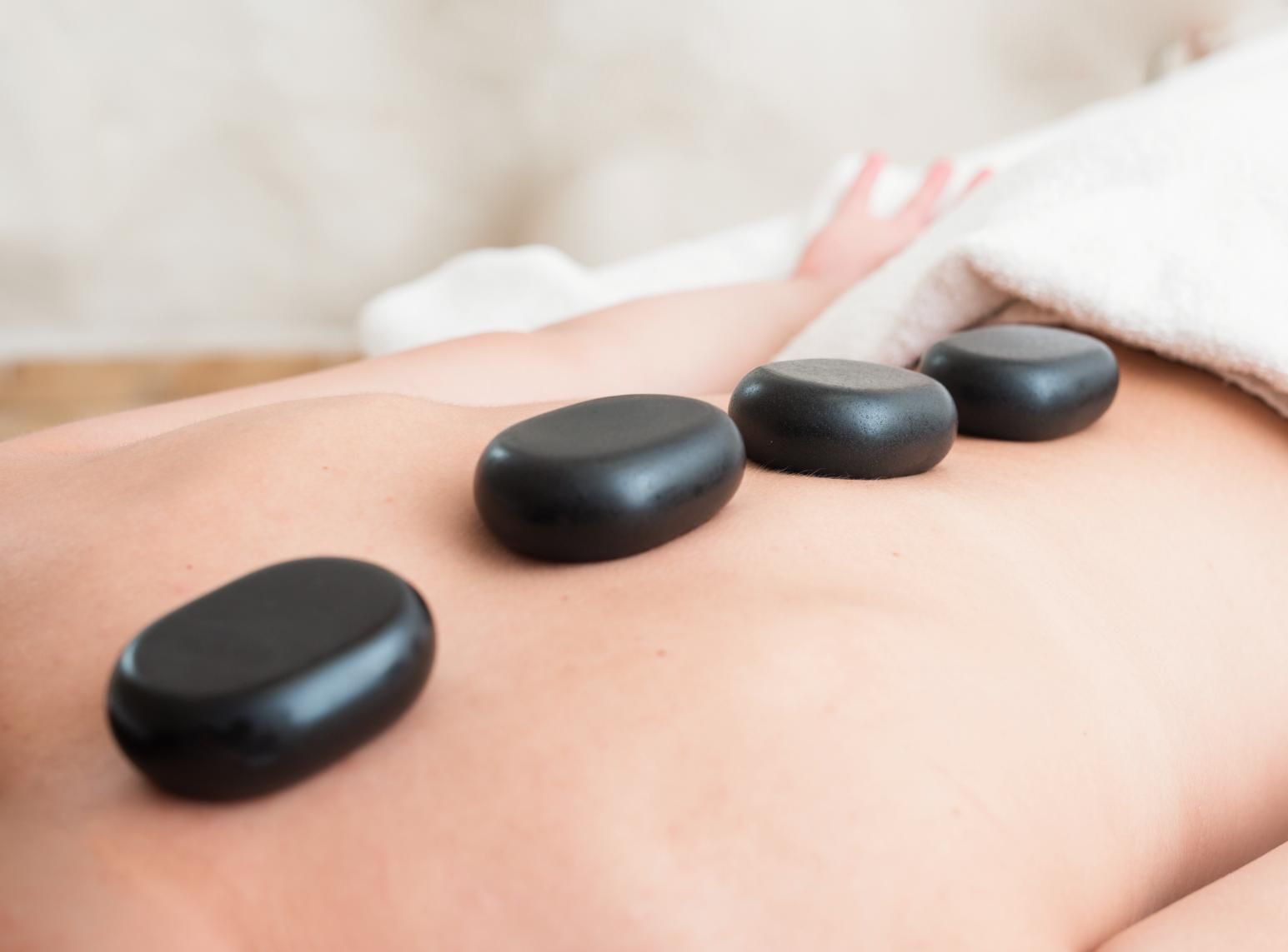 Hot stone massage therapy at Ann's Therapeutic Massage Clinic in Bryant, Arkansas